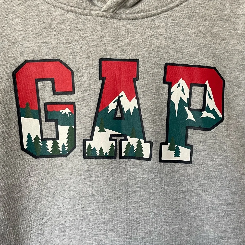 EUC GAP Kids Hoodie with Snow Capped Mountains